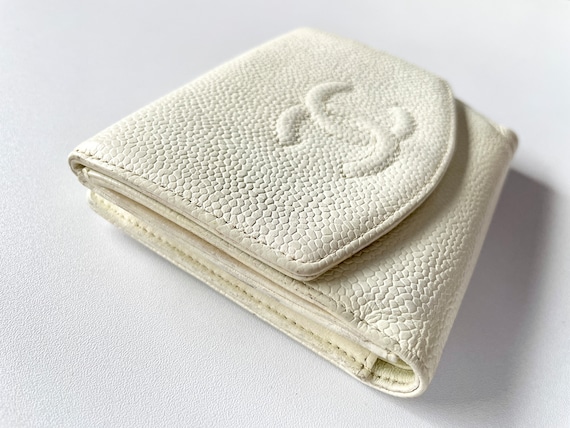 Authentic CHANEL Bifold Wallet Caviar skin COCO m… - image 3