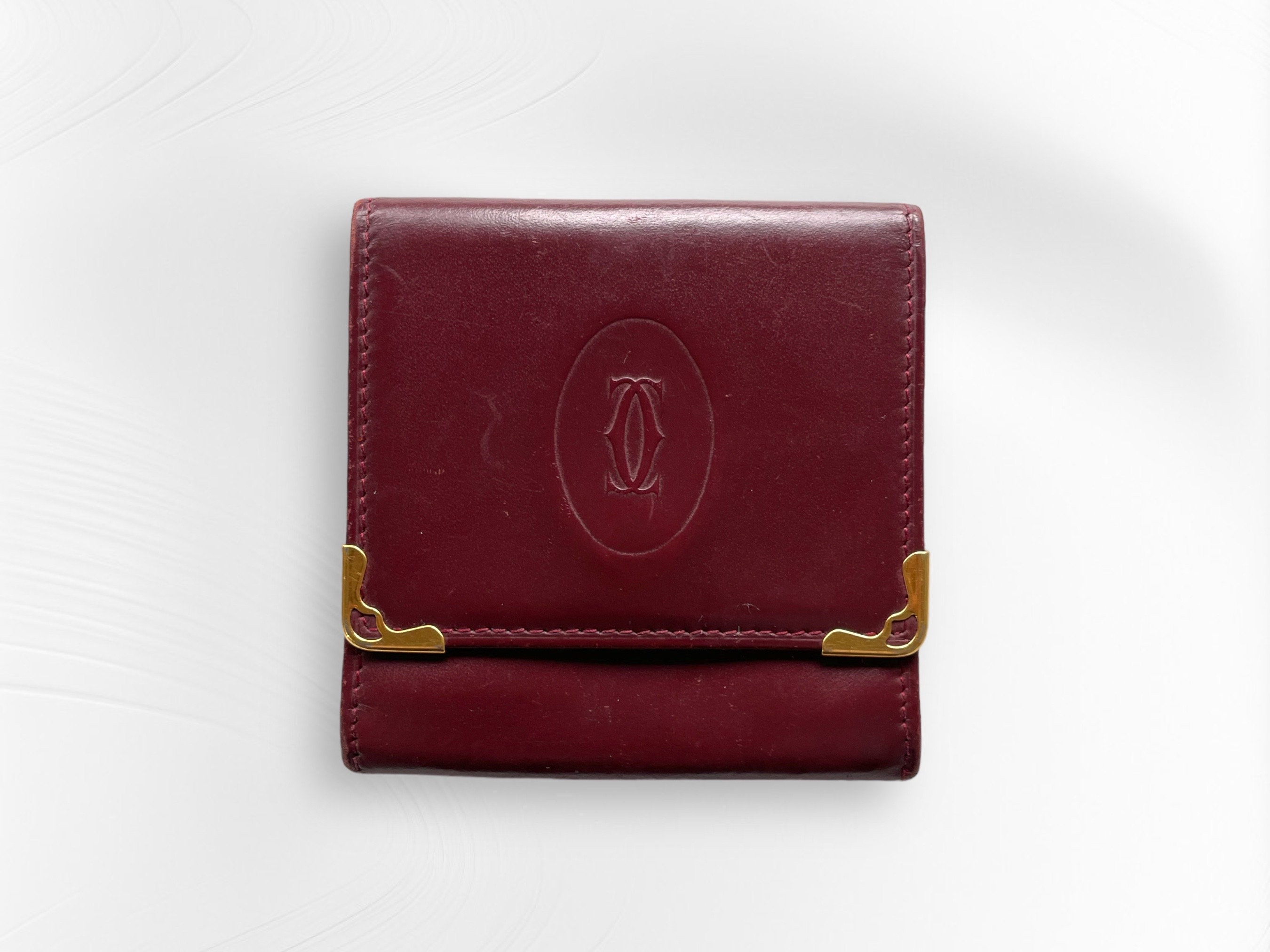 top detail, thread Hermès  Small leather goods, Leather wallet