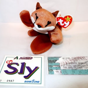 1998 INAUGURAL AZ DIAMONDBACKS Werbety Sly The Fox Mütze Baby, Gedenkkarte 0987 und Brauer Spielkarte Liebhaber Sammlergeschenk