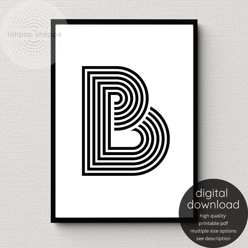 Letter B Poster - Etsy