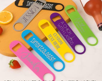 Custom Laser Engraved Bar Church Key/Bar Blade/Bottle Opener/V-Rod Spout Remover