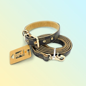 LV Pup Leather Harness & Leash – The Good Dog Store