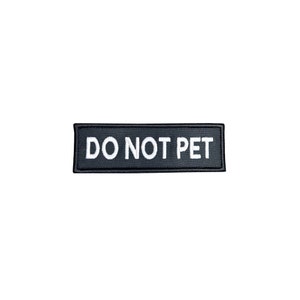 No mascota- Parche para perros de servicio- Bordado de alta calidad- Personalizar el color del texto - 6 pulgadas / 4 pulgadas / 3 pulgadas. respaldo de velcro