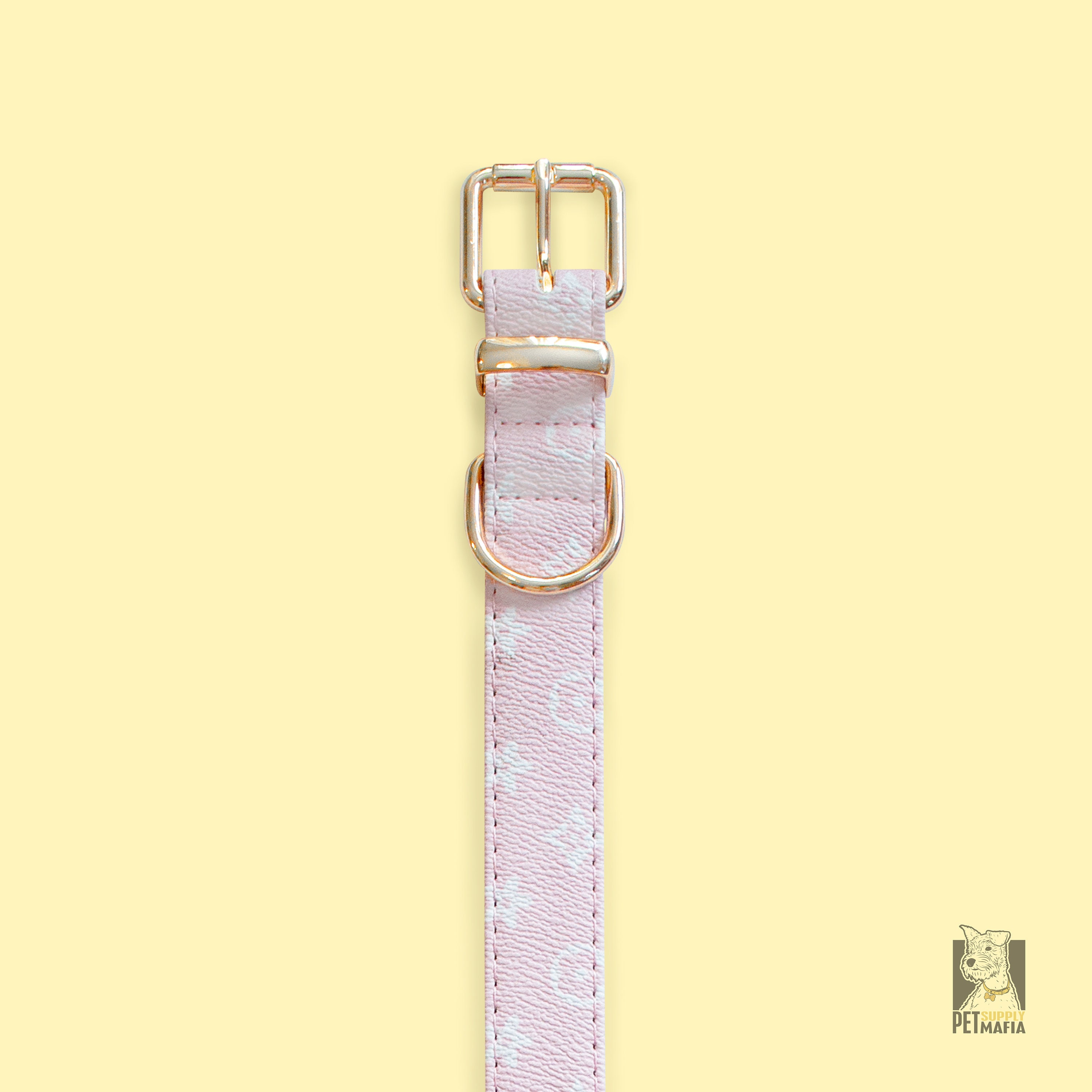Hot Pink- Luxury Designer Monogram Empreinte Leather Dog Collar