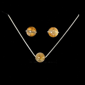 Citrine Stud Earrings: Sterling Silver, November Birthstone Jewelry