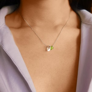 Raw Clear Quartz Pendant Necklace, Custom Birthstone, Gold-Fill, Silver Jewelry, Gift for Woman, Mom