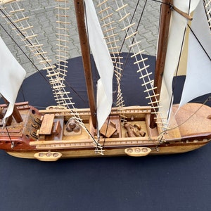 Decorative ship, handmade decorative ship model made of alder wood, maple, plane tree image 9