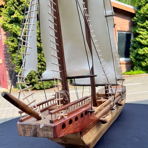 Decorative ship, handmade decorative ship model made of alder wood, maple, plane tree image 2