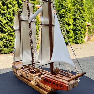 Decorative ship, handmade decorative ship model made of alder wood, maple, plane tree image 6