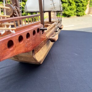 Decorative ship, handmade decorative ship model made of alder wood, maple, plane tree image 4