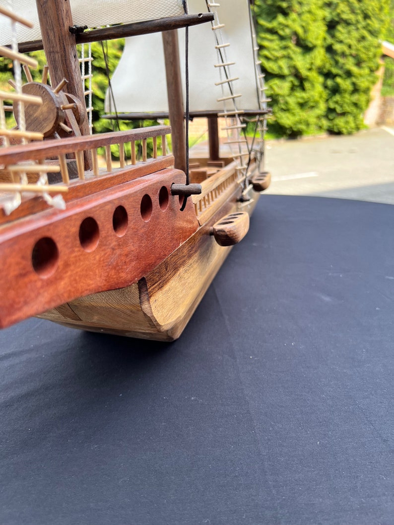 Decorative ship, handmade decorative ship model made of alder wood, maple, plane tree image 4