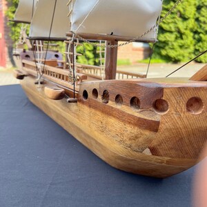 Decorative ship, handmade decorative ship model made of alder wood, maple, plane tree image 8