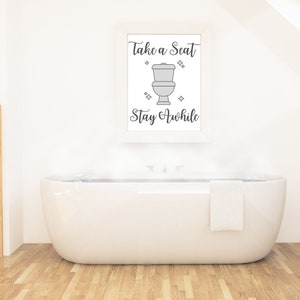 Prenez place Salle de bain Art Print- Imprimable Mignon Citation Toilettes Salle de bain Décor- TÉLÉCHARGEMENT INSTANTANÉ