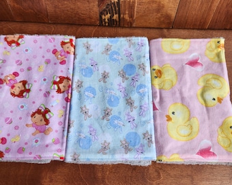 Terry burp cloth for baby shower gift baby girl gift flannel burp cloth