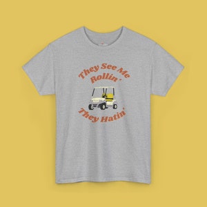 面白いゴルフTシャツ | デザインシャツ ゴルファーへのプレゼントに最適 Tシャツ 快適なゴルフギフト みんなに私が転がっているのを見て嫌がる