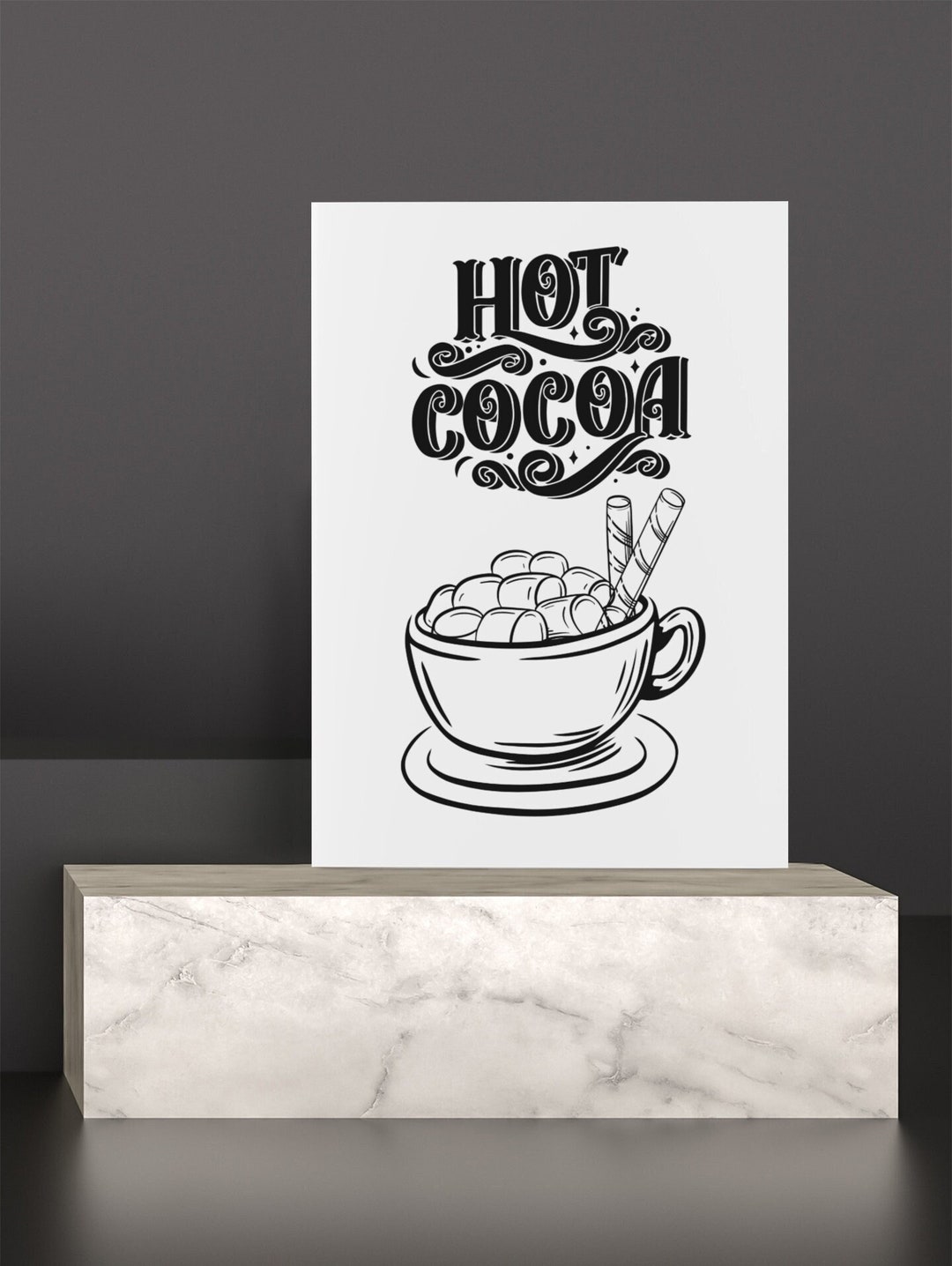 Hot Cocoa Wall Print, Home Decor,wall Decor, Wall Art Prints, Quote ...