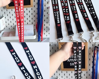 Custom Healthcare Lanyard With Breakaway, Nurse Lanyard, Nurse Badge, Office Lanyard, Health Lanyard, Doctor Lanyard, Medical Lanyard