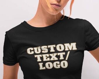 Custom Text T-Shirt | Personalized Design, Unisex Cotton Tee