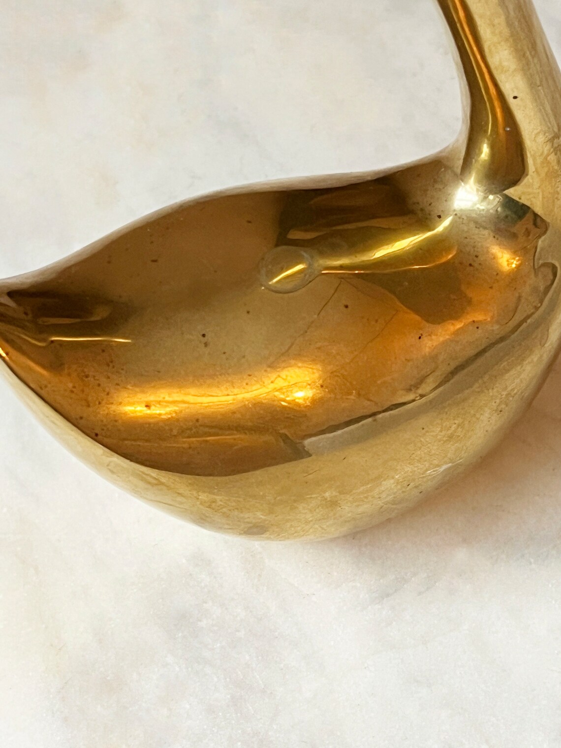 Vintage Solid Brass Swan Statues gold Swan Bookends Set of 2 Mid Century Brass Swan Figures PAIR