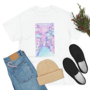 Anime Wave Cityscape Tee