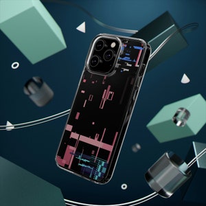 Glitch Art Clear Phone Case