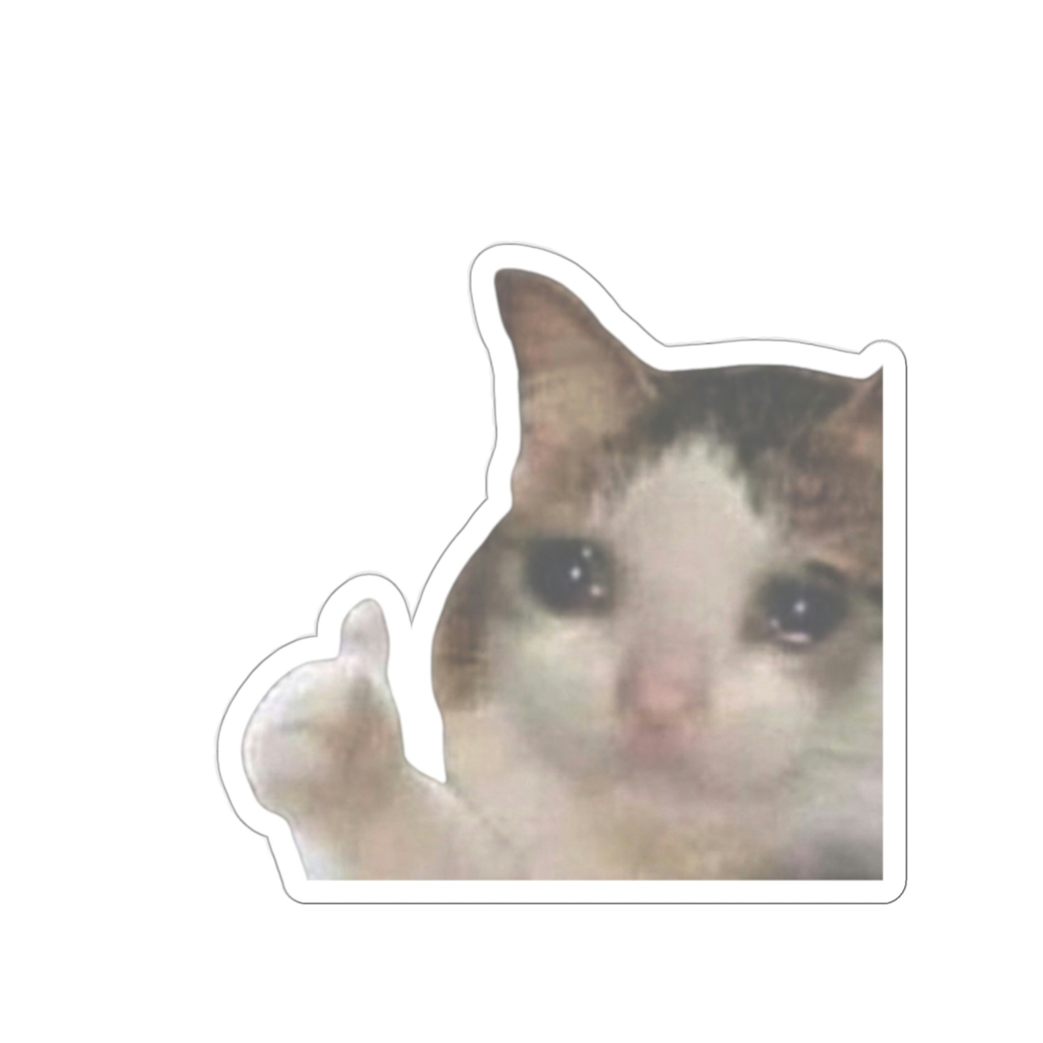 Cry Help Sticker Crying Cat Meme Die-cut Stickers - Etsy
