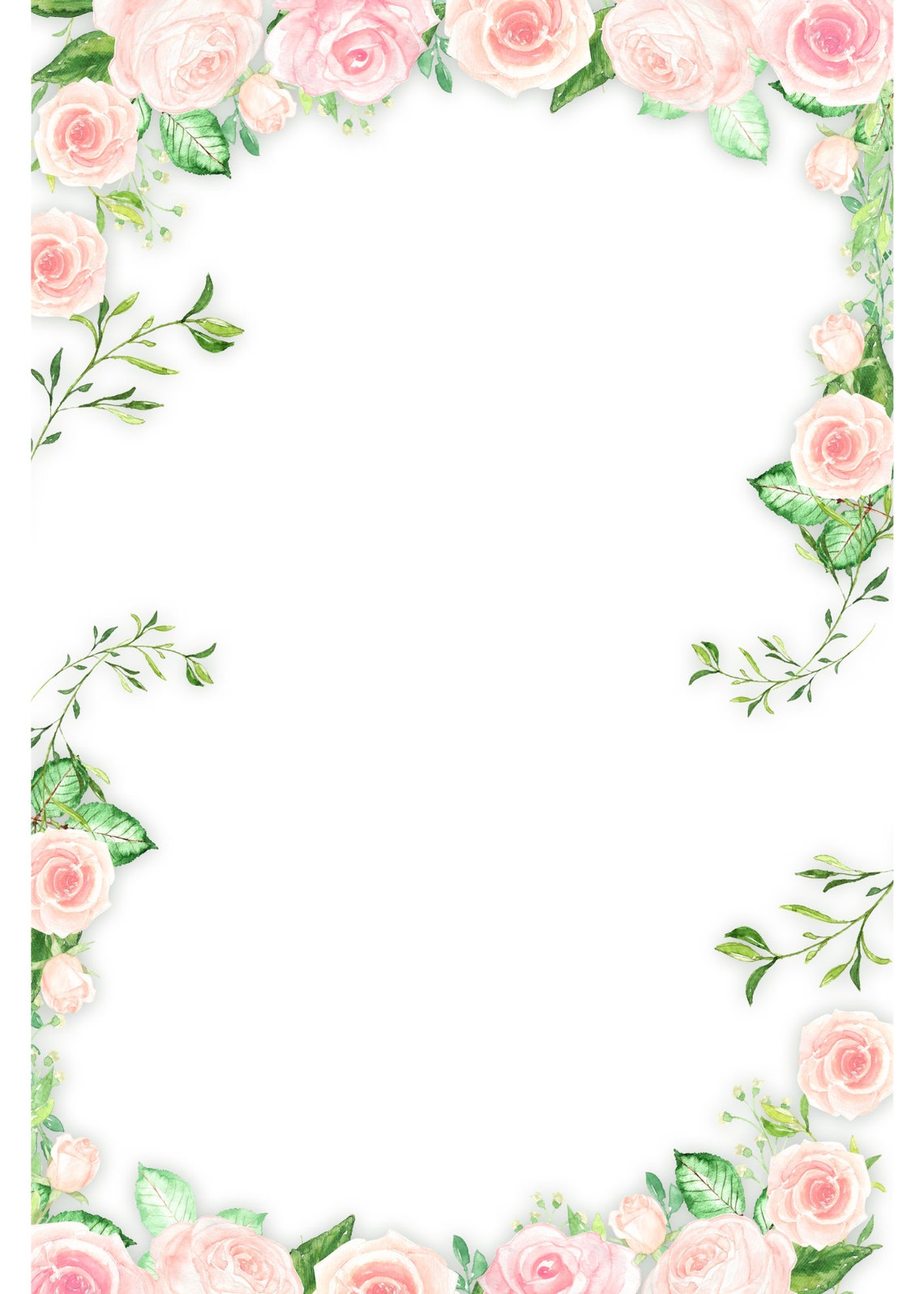 Pack of 12 Floral Frames Wedding Party Bridal Birthday Card Invitation