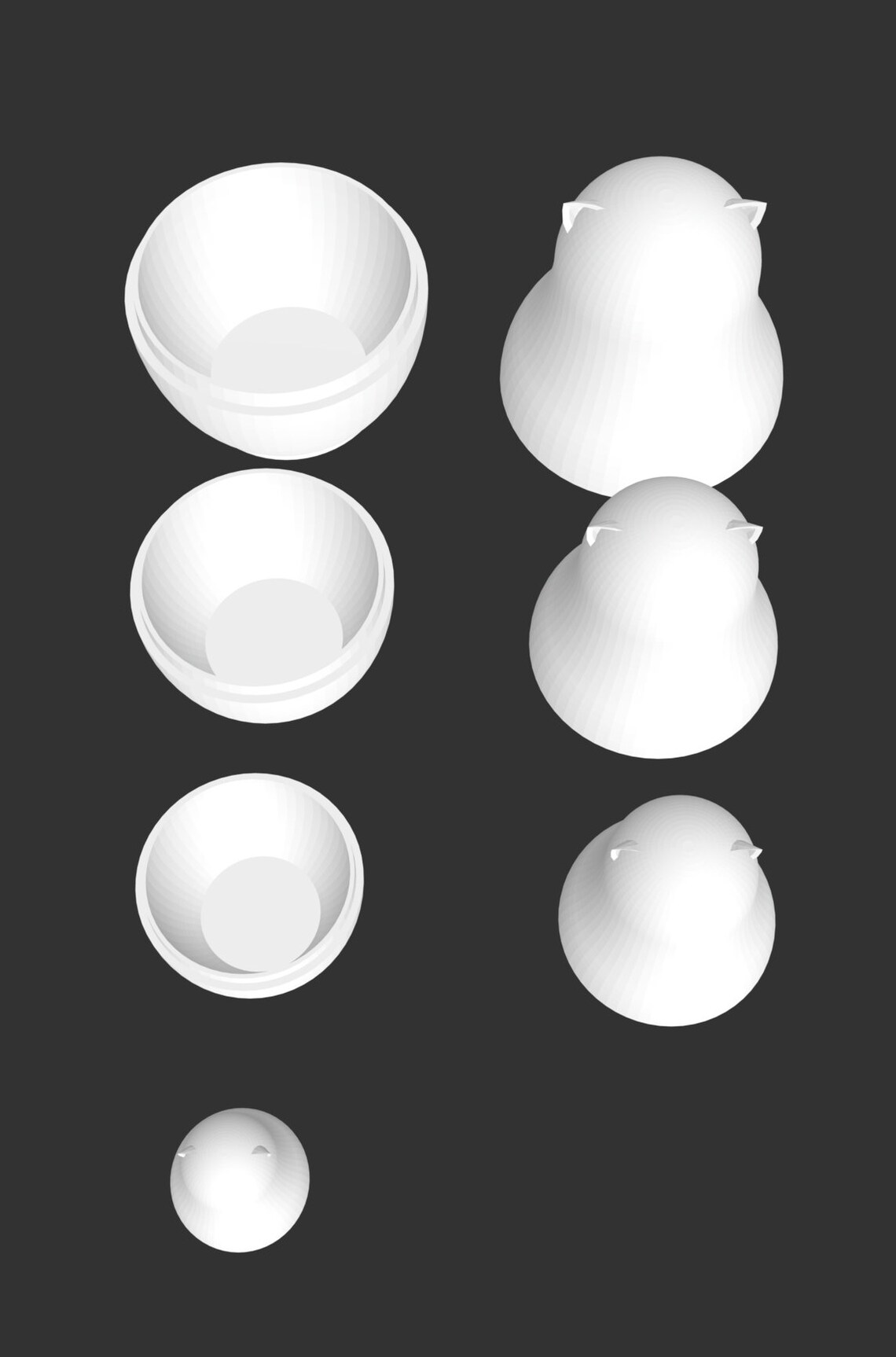 STL File Nesting Kitty 3D Printer 3d Stl Model Nesting Doll Etsy