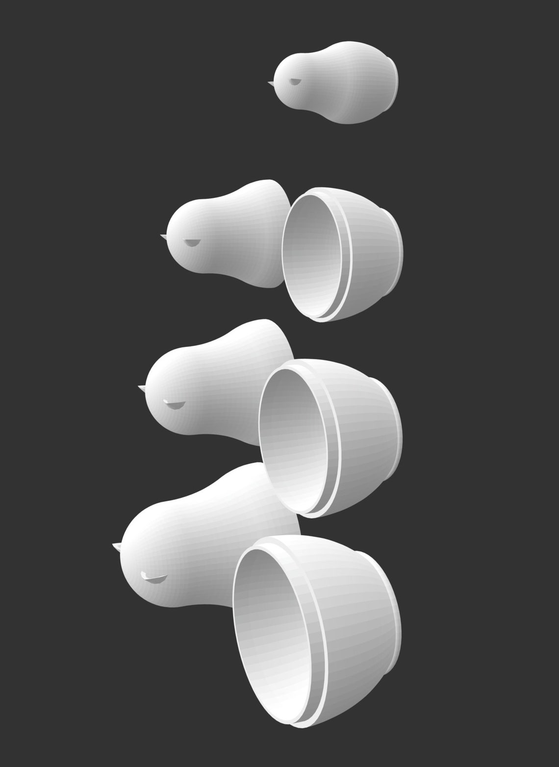 STL File Nesting Kitty 3D Printer 3d Stl Model Nesting Doll Etsy