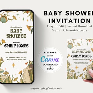 Magical Fairy Rabbit Forest Baby Shower | Enchanting & Whimsical | Customizable | Instant Download | Celebrate the Arrival #FairyBabyShower