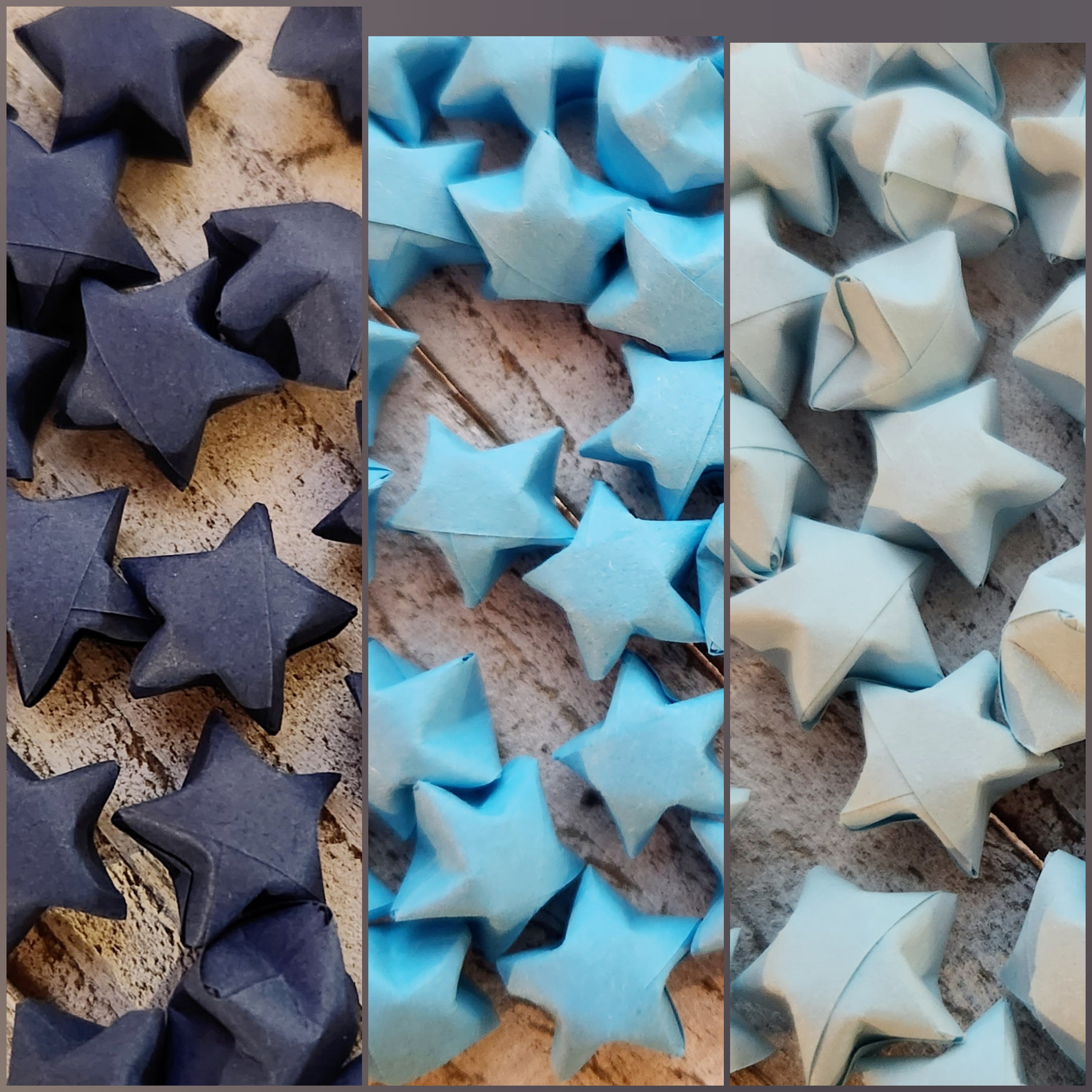 Blue 100 Pack Hand Folded 3D Origami Paper Stars. Japanese Origami  Art/gifts. Dark|light|pastel Blue Stars. Baby Birthday| Gender Reveal - Etsy, image size:3000x3000
