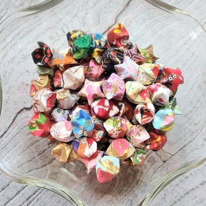 Assorted Japanese Style 100 Pack Origami folded Stars. Folded stars, origami stars. Japanese Origami paper, Origami paper art and gift.