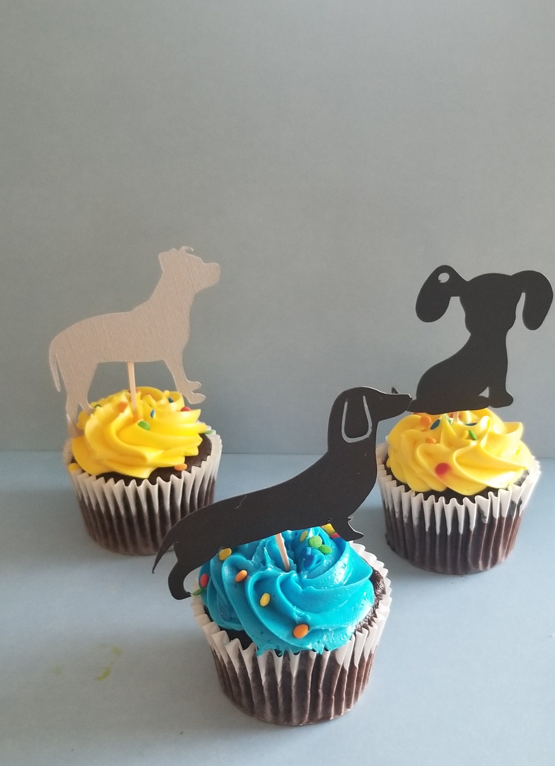 Dog Cupcake Topper Etsy