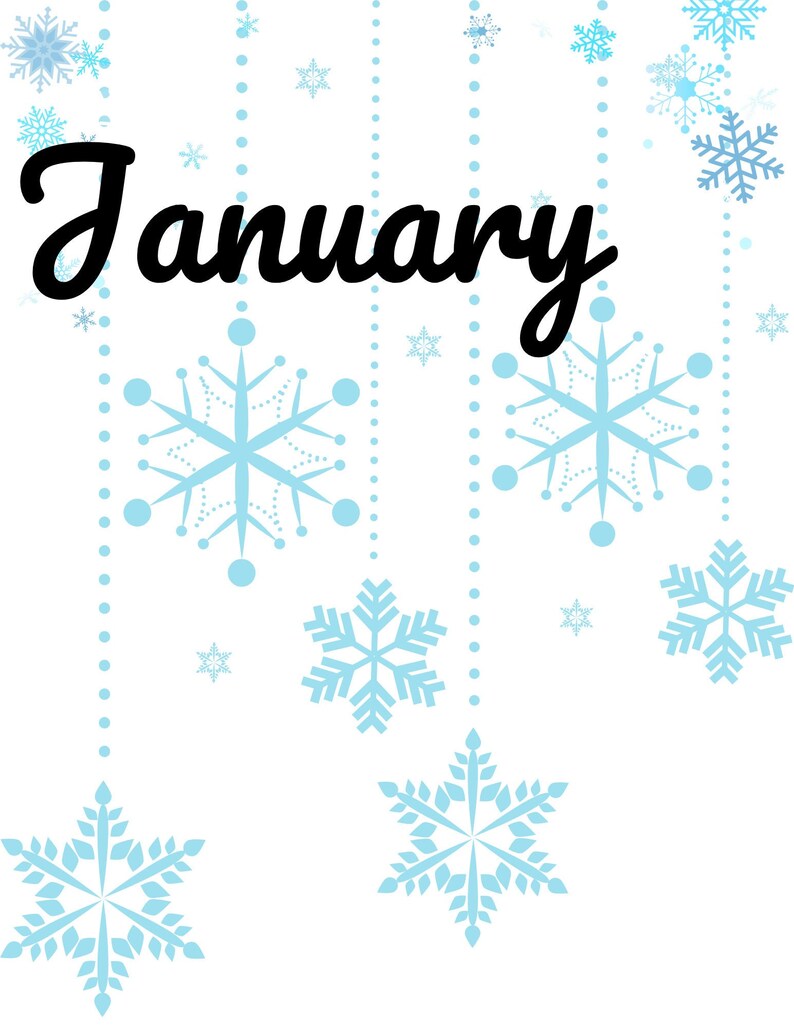 Digital and Printable Monthly Calendar - Etsy