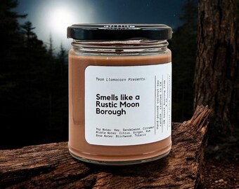 Rustic Moon Borough | Sims 4 Inspired Coconut Soy Wax Candle | 7.2 oz | Cozy Gamer Gift