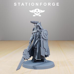 Scavenger Legionnaire | Station Forge | Wargaming Miniature | Grimdark Future | Sci-fi Commander of Robots | Scavenger Champion