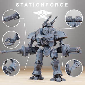 Scavenger Defender Mk2 | Station Forge | Wargaming Miniature | Grimdark Future | Sci-fi Commander of Robots | Scavenger Champion