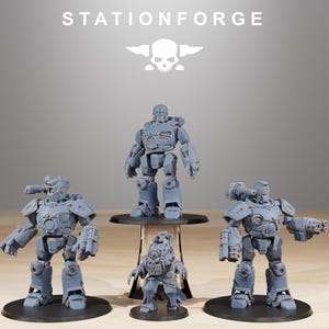 Scavenger Droitex Mk3 | Station Forge | Wargaming Miniature | Grimdark Future | Sci-fi Commander of Robots | Scavenger Champion