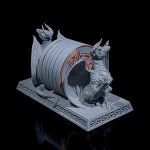 Dragons of the Coast Holder with Set of 6 Coasters – Fantasy-Themed  Decor | Unique Dragon Gift for Home | Handcrafted Drink Coaster Set