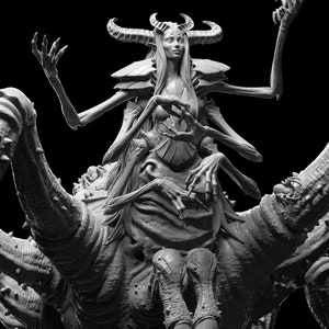 Lolth, Queen of Spiders Drider Miniature for Dungeons and Dragons - Detailed Tabletop RPG Figurine for Collectors and Roleplaying Games