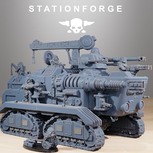 Scavenger Prospector | Station Forge | Wargaming Miniature | Grimdark Future | Sci-fi Commander of Robots | Scavenger Champion