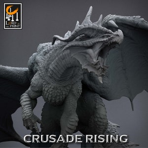 Red Dragon Miniature |  DnD Gift |Crusade Rising | Lord of the Print | Wargaming | Dungeons and Dragons | Tabletop RPG
