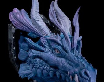 Epic Dragon Head Wall Mount - Unique Fantasy Decor, Mythical Creature Sculpture, Dragon Wall Art for Home, Office, Game Room, or Man Cave