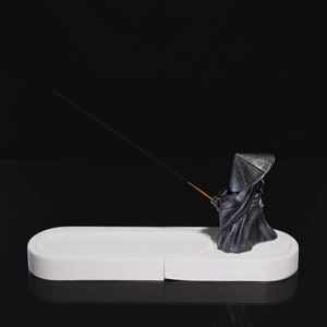 Samurai Incense Holder: Japanese Ash Catcher, Asian Burner Box - Meditation, Yoga, Home & Office - Unique Stick Stand for Aromatherapy Relax