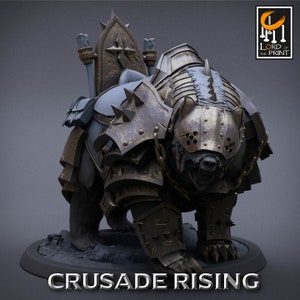 Templar Bear Unmounted | Crusade Rising | Lord of the Print | Wargaming | Dungeons and Dragons | Tabletop RPG | DnD