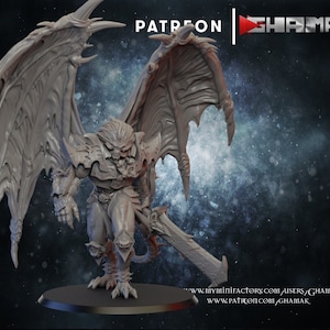Angro Chaos Blades Demon | Fantasy Miniature | Dungeons and Dragons | DnD Miniature | Tabletop Roleplaying Game| Ghamak Demon
