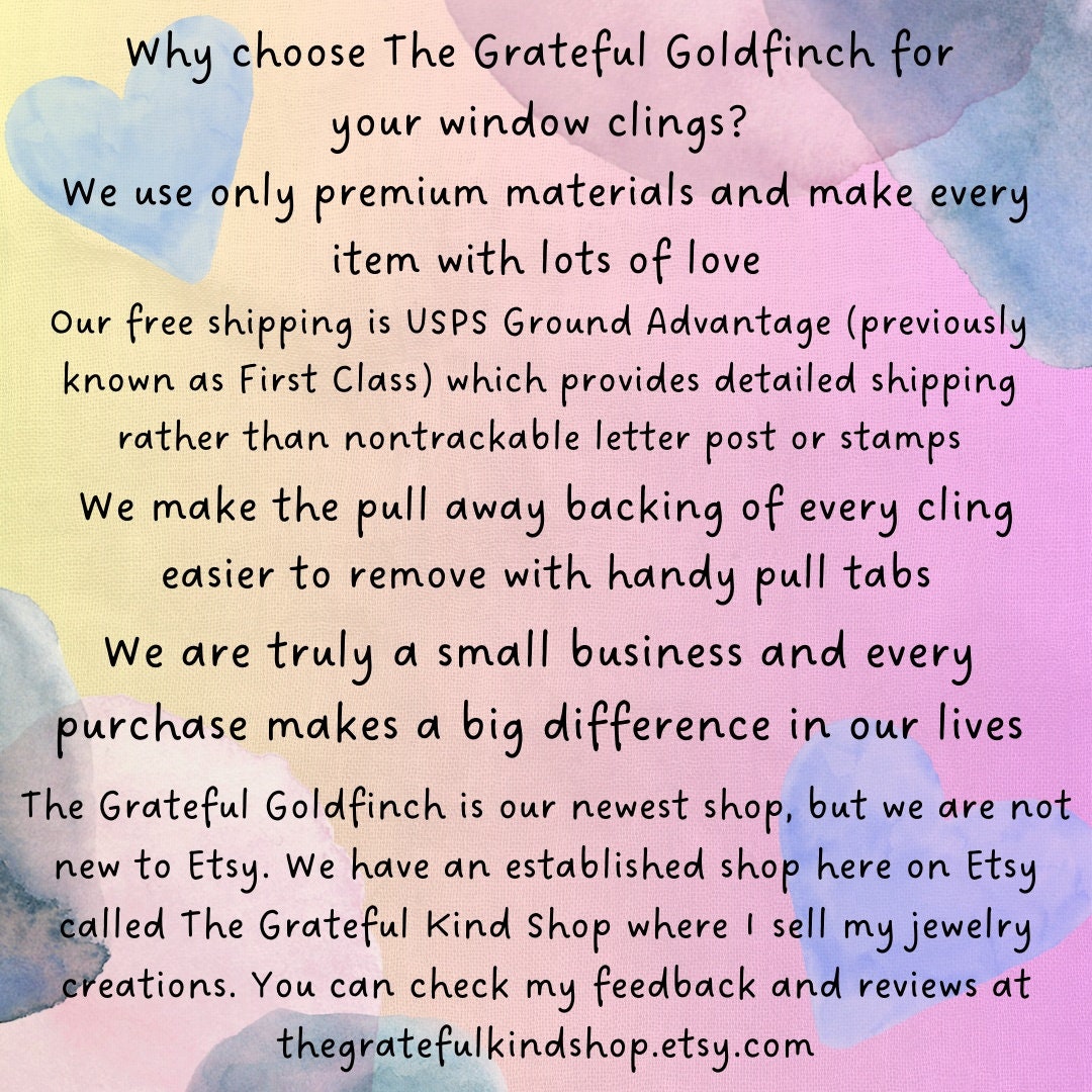 Hippie Flowers Prism Window Clingsset of 10prevent Bird Etsy