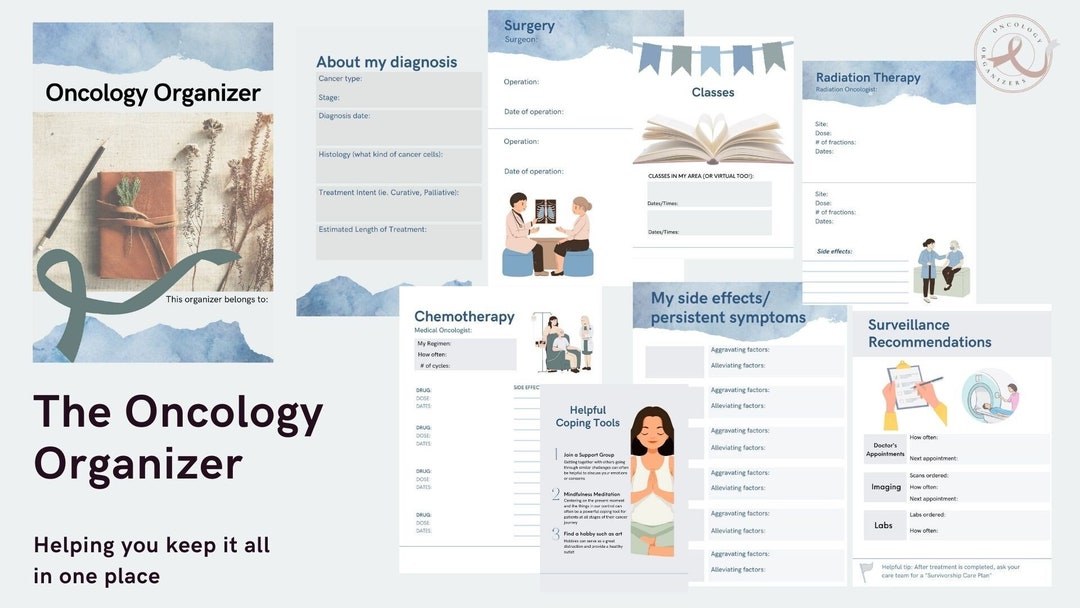 Oncology Organizer Blue Marble Cancer Treatment Cancer Planner Medical