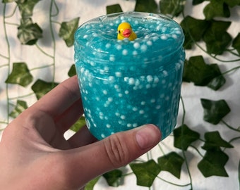 Rubber duck bubble bath slime