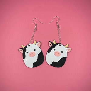 Cow drop earrings